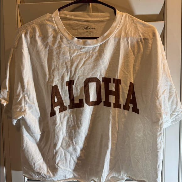 mahina Tops - Mahina White Aloha T-Shirt